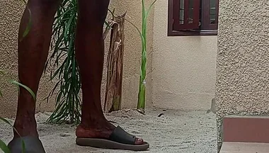 Wanking Myself up in the Back Yard