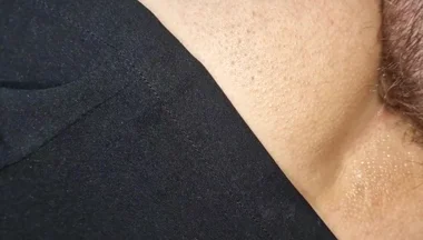 A Transvestite's Big Dick Let Him Fuck His Hole in Tights and a Skirt Covered in Cum