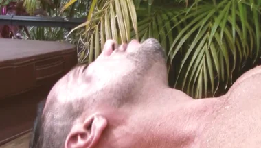 Gay's on Fire Scene-4_twink in Swimsuit Enjoys Sucking a Muscular Guy's Cock in the Pool