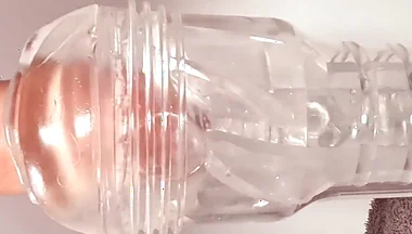 A Fleshlight Ice Lady Gets Fucked by This Hairy Bear's Big Cock