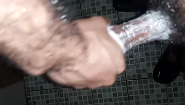 Boy Jerks off in the Shower for His Aunt
