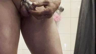 Chastity Slave Washes Himself.