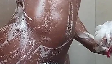 Ebony Twink Taking a Bath