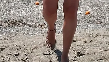 Naked on the Beach Enjoying