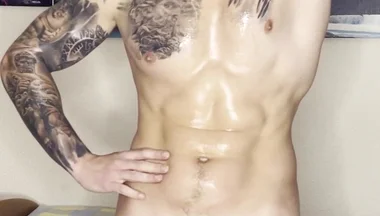 My Big Cock Cums Oily and No Hands!