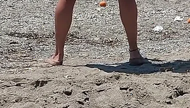 Naked on the Beach Enjoying