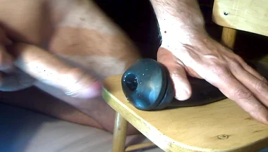 The Cock Wants to Feel the Tight Rubber Sleeve, and Cum From It!