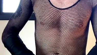 Dom Devil Demon Femboy in Latex and Stockings Loads Wit Big Dick