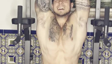 My Big Cock Cums in Workout!