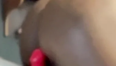 Black Muscle CD Heeled Slut Boots Prostate Wank