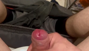 Guy Masturbates in the Toilet, Filming Close-up and in the Toilet