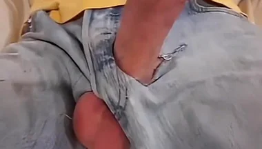 Massive Cock and Balls Escape Siixxbig Jeans