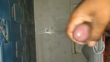 Desi Dick Masturbating in Bathroom