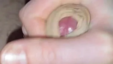Horny Husband Masturbates His Hairy Cock While Home Alone, Cumming on Himself
