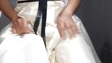 White Satin Dress Fetish