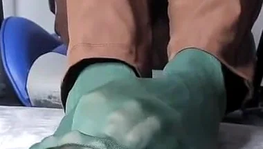 I Give My Co-worker Some Green Nylon Stockings