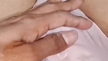 Cute Feminine Sissy Boy Cums in Stepmoms Panties