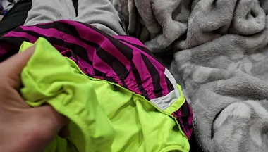 Cum in the Gusset of Nike Tempo Shorts
