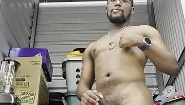 Strip Tease and Jerking off in My Storage Unit