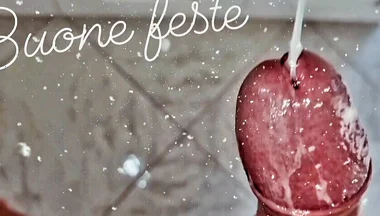 At Home Alone Home Alone - Christmas Cumshot with a Huge Cock