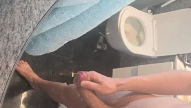Big Cock Cums on Mirror