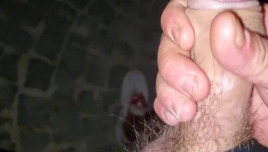 Love and Perversion, Cumshot and Cock on Display Outside Ex's House - Where in the Past She Gave Him the Best Handjob