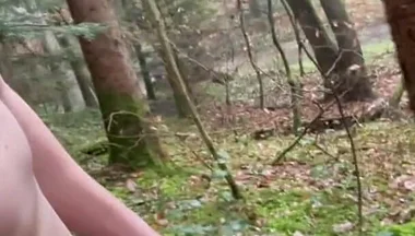 Running in the Forest and Stripping Completely Naked