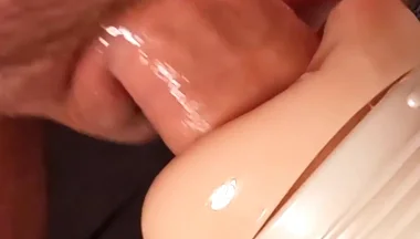 Stepdaddy Bear Pounds His New Fleshlight Butthole