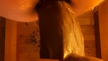 Dilation for Grandpa and His 6 Cm Black Dildo