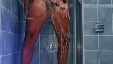 Loves to Be Spied on in the Shower. Hot Shower Italian Sexy Boy - Handjob and Very Hot Piss and Lots of Foam
