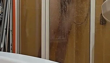 Hairy Guy Taking a Shower at His Female Friend’s Place