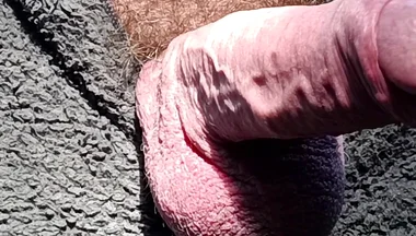 Outdoor Cruising Big Uncut Cock Woodland Onesie Wanking, Edging, Close up Moaning Creamy Cum