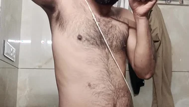 Indian Desi Man Enjoy Shower and Masterbation Show with Neighbour Police Officer Stepfather Pakistani Stepdaddy Teacher Army off
