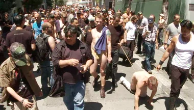 Cody Allen Bound in Public