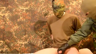 German Soldier wanked
