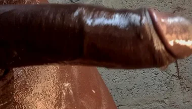 Excited Guy Sexily Jerks the Big Black Dick