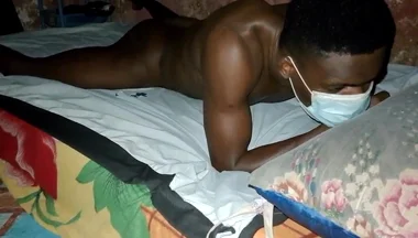 African Black Guy Fucks His Bed
