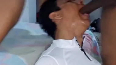 Intense Oral Sex with a Big Black Cock