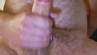 Hiddenman87: Chubby Guy Strokes His Cock & Cums Hard In Hand