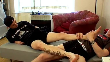 Sticky Cum-covered Feet!