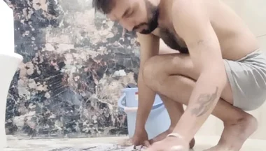 Indian Stepfather Stepdaddy Enjoy Shower