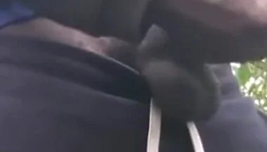 Jerking off Until Shot Thick Loads in the Forest