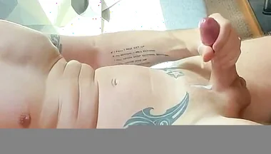 Intense Edging Orgasm: Hunk's Slow Strokes to Massive Cum Spew
