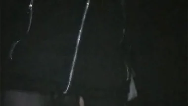 Walking Through the City in See-through Leggings (bulge Meggings)