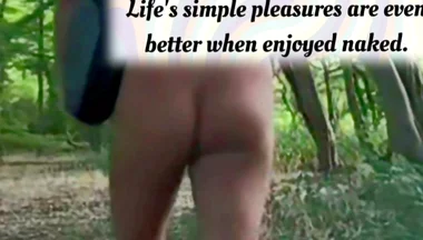 In the Countryside Walking Naked
