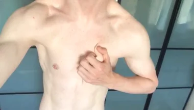 Fit Boy Empties His Uncut Dick