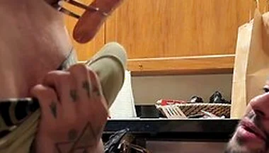 Malik Delgaty And Alejo Ospina In Cooking Sausage Gets Outshined By Maliks Juicy Meat