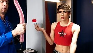 Dom King Frees Foxy Alex From His Cock Cage And Licks His Ass During A Steamy Security Check