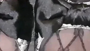 Dani Leg Huge Cum on Mirror in Body Stockings