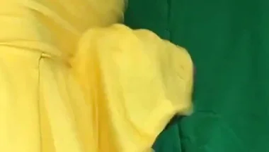 Yellow Skirt, No Panties